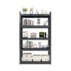 Industrial Metal 5 Tier Storage Shelves, Adjustable Heavy Duty Garage Shelving Unit - Brushed Nickel - Image 9