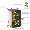 12" Ceiling Mount Shower System With Waterfall Tub Spout And Rough In Valve - Matte Black - Image 6