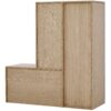 Modern Multi Functional Shoe Storage Bench & Cabinets With Adjustable Shelves - Gray / Natural Wood / White - Image 15