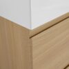 Modern Bathroom Vanity With Single Sink And Double Drawer, Freestanding Engineered Wood Cabinet - Oak - Image 20