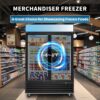 Glass Door Merchandiser Freezer 44.7 Cu.Ft Swing Door Commercial Reach-In Display Freezers With LED Top Panel Upright Freeze Storage - Black - Image 2