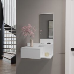 Lowell - Floating Hallway Cabinet For Living Room - White
