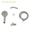 Multi Function Adjustable Hand Shower 8 Function Hand Shower, Plastic Construction - Brushed Nickel - Image 4