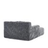 Chenille Interior Lazy Sofa Chaise Longue Armchair With 3 Pillows And Armrests - Gray - Image 12