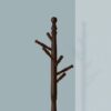 Free Standing Coat Rack 6 Hooks For Entryway With Umbrella Holder - Cherry - Image 2