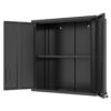 Metal Wall Mounted Tool Storage Cabinet With 2 Locking Doors, Adjustable Shelf, And Drawer - Black - Image 12