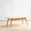Low Table, Coffee Table With Storage Shelf - Natural - Image 8