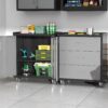 Heavy Duty Metal Storage Cabinet With Wheels 3 Drawer Tool Cabinet For Garage, Office, And Home Organizer Solutions - Black - Image 7