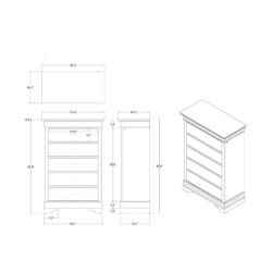 Charlston - Chest With LED - Blue