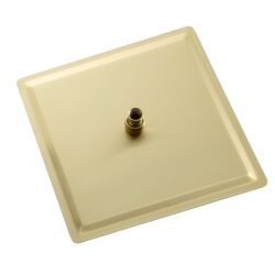 16" Square Stainless Steel Rainfall Shower Head Wall / Ceiling Mount With Self Cleaning Nozzles & Full Coverage Design - Gold