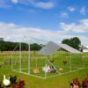 Xpt034 Outdoor Chicken Coop Metal Big Space - Silver Gray - Image 2