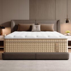 12" King Hybrid Mattress With Innersprings & Gel Memory Foam - Beige / White