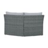 10 Piece Outdoor Sectional Half Round Patio Rattan Sofa Set, Wicker Conversation Furniture Set For Free Combination - Light Gray - Image 19