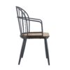 Contemporary Indoor Dining Set With Metal Legs, Birch, And Metal - Black / Natural - Image 15