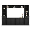 Minimalist - Entertainment Wall Unit Set With Bridge For TVs Up To 75", Ample Storage Space TV Stand With Adjustable Shelves - Black - Image 12