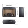 23" Infrared Quartz Heater Fireplace Insert -Woodlog Version With Brick - Antique Black - Image 3