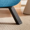 Convertible 5 In 1 Folding Chair Bed With Adjustable Backrest & Pillow Linen For Small Spaces - Blue - Image 13