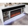 Alessia - Electric Fireplace With Multi Color LED And Flame Settings - White - Image 7