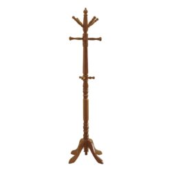 Free Standing Coat Rack 11 Hooks For Entryway - Oak