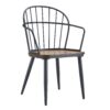 Contemporary Indoor Dining Set With Metal Legs, Birch, And Metal - Black / Natural - Image 16