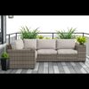 Wide Outdoor Wicker Patio Sectional With Cushions & Reversible Design - Gray - Image 9