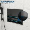 19" X 15" Stainless Steel Shower Niche Double Shelf With Rust Resistance - Gunmetal Black - Image 6