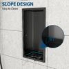13" X 7" Stainless Steel Shower Niche With Seamless Waterproof Design - Gunmetal Black - Image 4