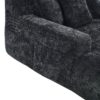 Chenille Interior Lazy Sofa Chaise Lounge Armchair With 3 Pillows And Armrests, Soft Chenille - Black - Image 10