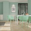 2 Piece Durable Single Chair With Mesh Hollow Out Design - Light Green - Image 4