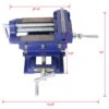 Heavy Duty Cross Slide Vise For Drill Press, 5", Steel Construction - Blue - Image 3
