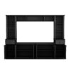 Minimalist - Entertainment Wall Unit Set With Bridge For TVs Up To 75", Ample Storage Space TV Stand With Adjustable Shelves - Black - Image 14