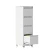 4 Drawer Metal Locking Vertical File Cabinet With Wheels Heavy Duty Lockable Storage For Home & Office - Brushed Nickel - Image 15