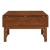 5 Piece Extendable Wood Square Dining Table Set With 2 Drop Leaves, Compact Storage Shelf Kitchen Table Set With Upholstered Chairs For 4 - Brown - Image 15