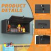 Heavy Duty, Metal Wall Mounted Tool Storage Cabinet Steel Metal Garage Storage Cabinet - Black / Gray - Image 7