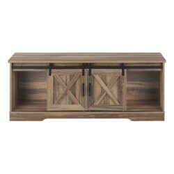 TV Stand, Console, Media Entertainment Center, Storage Cabinet - Brown