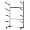 Freestanding Kayak Storage Rack With Lockable Wheels For Kayak, Canoe, Sup & Surfboard, Heavy Duty Adjustable Stand - Brushed Nickel - Image 5