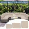 Outdoor Deep Seat Cushion Set For Patio Furniture, Polyester Replacement Pads - Beige - Image 6