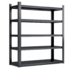 Industrial Metal 5 Tier Storage Shelves, Adjustable Heavy Duty Garage Shelving Unit - Brushed Nickel - Image 12