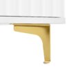 Modern Large Storage Hall Tree With Bench, Luxurious Coat Rack With 6 Hooks And Legs For Entryway, Living Room - White / Gold - Image 16