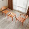 3 Piece Indoor / Outdoor Leisure Table And Chair Set (2 Chairs And 1 Coffee Table), UV Resistant, Waterproof And Durable - Apricot Brown - Image 2