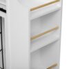 Modern Style 2 In 1 Pet Friendly Dog Crate Kitchen Island End Table Metal Pine - Natural / White - Image 15