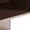 Modern Minimalist Tall Lighted Display Cabinet With Tempered Glass Door - Black / Dark Walnut - Image 21