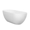 Small Size Stone Resin Solid Surface Oval Shape Freestanding Bathtub For The Bathroom - Matte White - Image 11