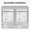 56" -60" W*58" H Semi-Frameless Double Sliding Tub Door, Bypass Bathtub Shower, 1 / 4" (6Mm) Thick SGCC Tempered Glass Door - Chrome - Image 9