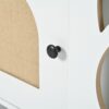 Furniture Style Cat Cabinet Cat Litter Box With Sisal Scratching Door - Cream White - Image 4