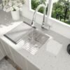 Stainless Steel Undermount Kitchen Sink 16 Gauge Single Bowl - Beige - Image 4