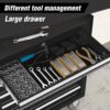 7 Drawer Rolling Tool Chest With Wheels, Multifunctional Tool Box And Storage Cabinet For Garage, Workshop, Or Repair Shop - Black - Image 7