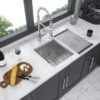 13" Undermount Stainless Steel Kitchen Sink 16 Gauge 9" Deep Single Bowl Basin - Brushed Nickel - Image 4