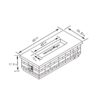 60" Propane Gas Fire Pit Table, 60000 Btu Rectangular Concrete Fire Pit For Outside Patio Deck Garden Backyard - Sandstone - Image 3