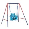 Xiunan Leisure - 2 In 1 Baby Swing Set Safe Playground Accessory - Blue / Red - Image 12